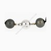 Black Tahitian Pearl Necklace with 14k White Gold Diamond Clasp